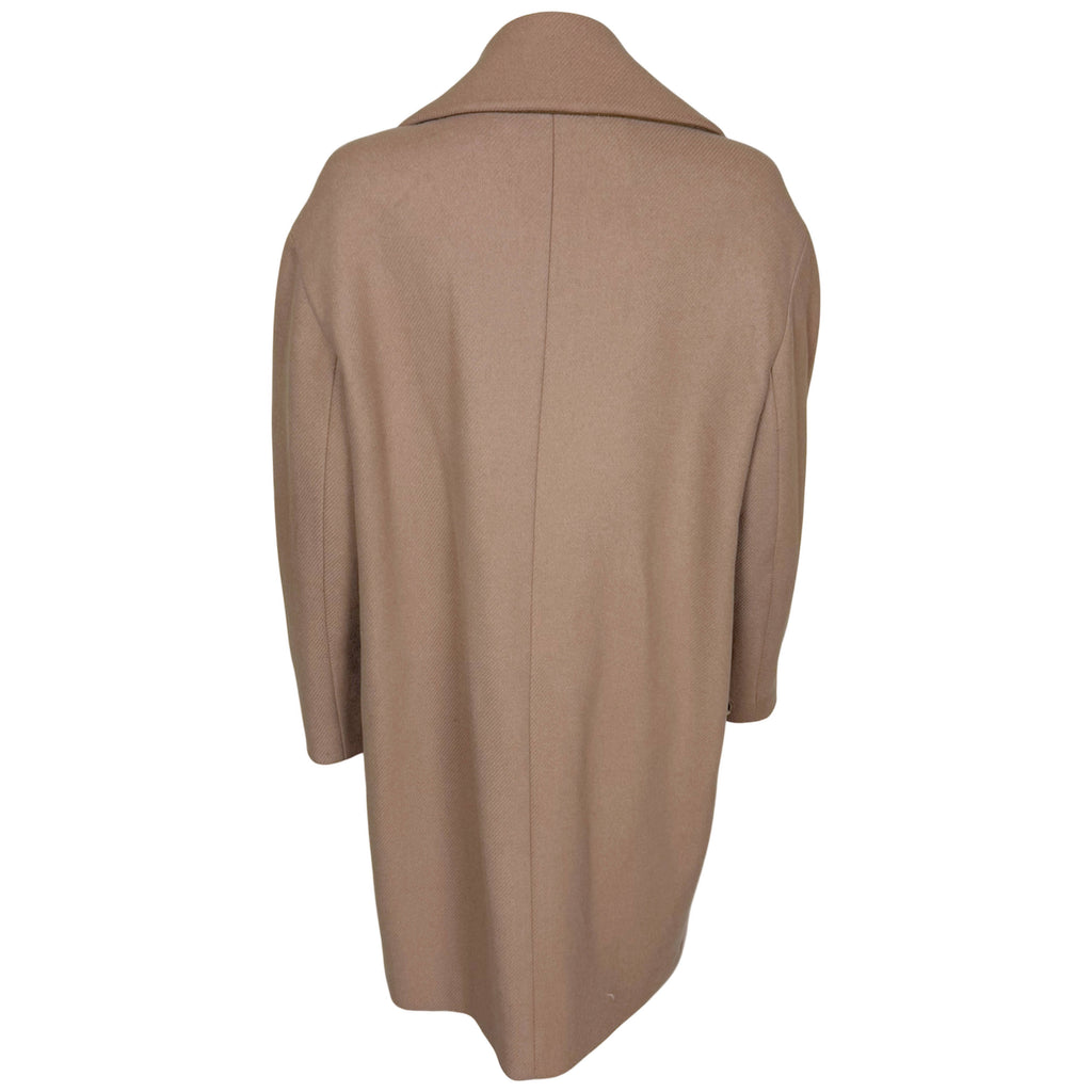 back view of Love Moschino camel wool blend coat