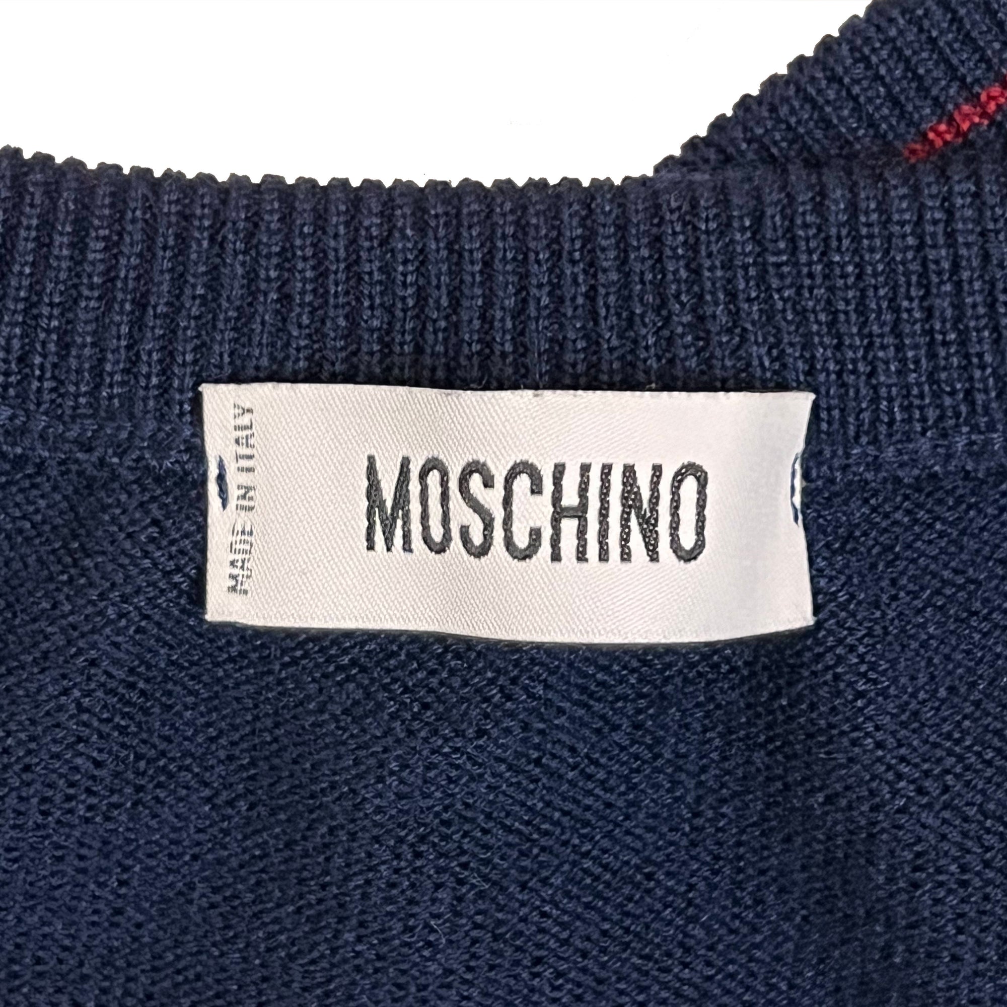 Vintage Moschino Sweater Vest Wool Pullover Italian Size 54
