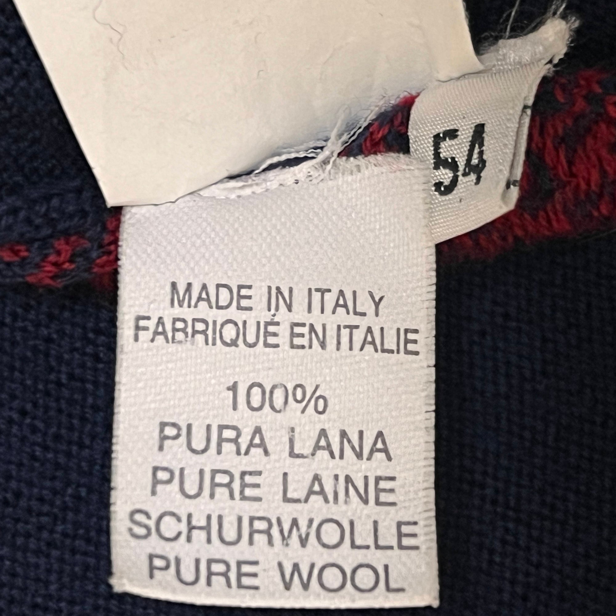 Vintage Moschino Sweater Vest Wool Pullover Italian Size 54