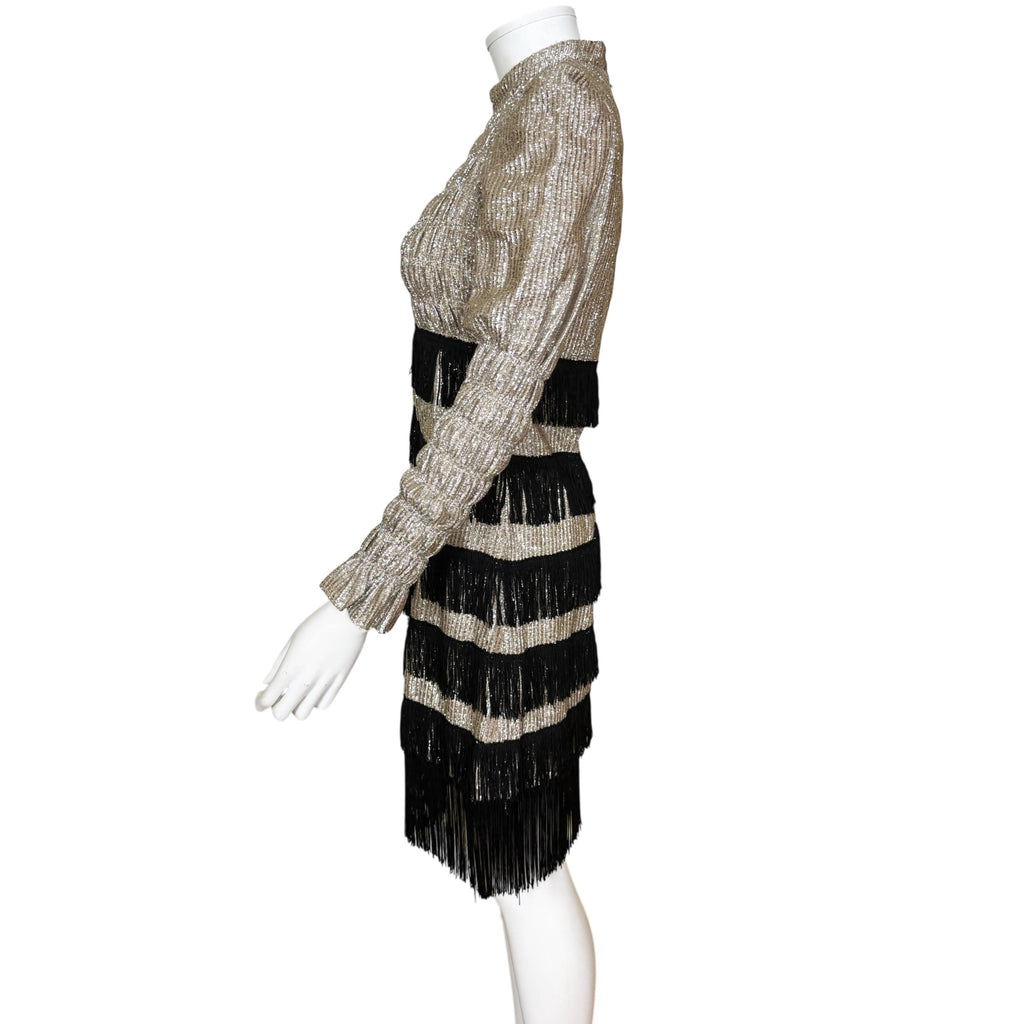 left side view of 1960s dolly rocker style dress