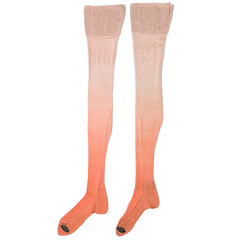 NWT 1920s Silk Stockings Ombre Peach Pink Van Raalte 9
