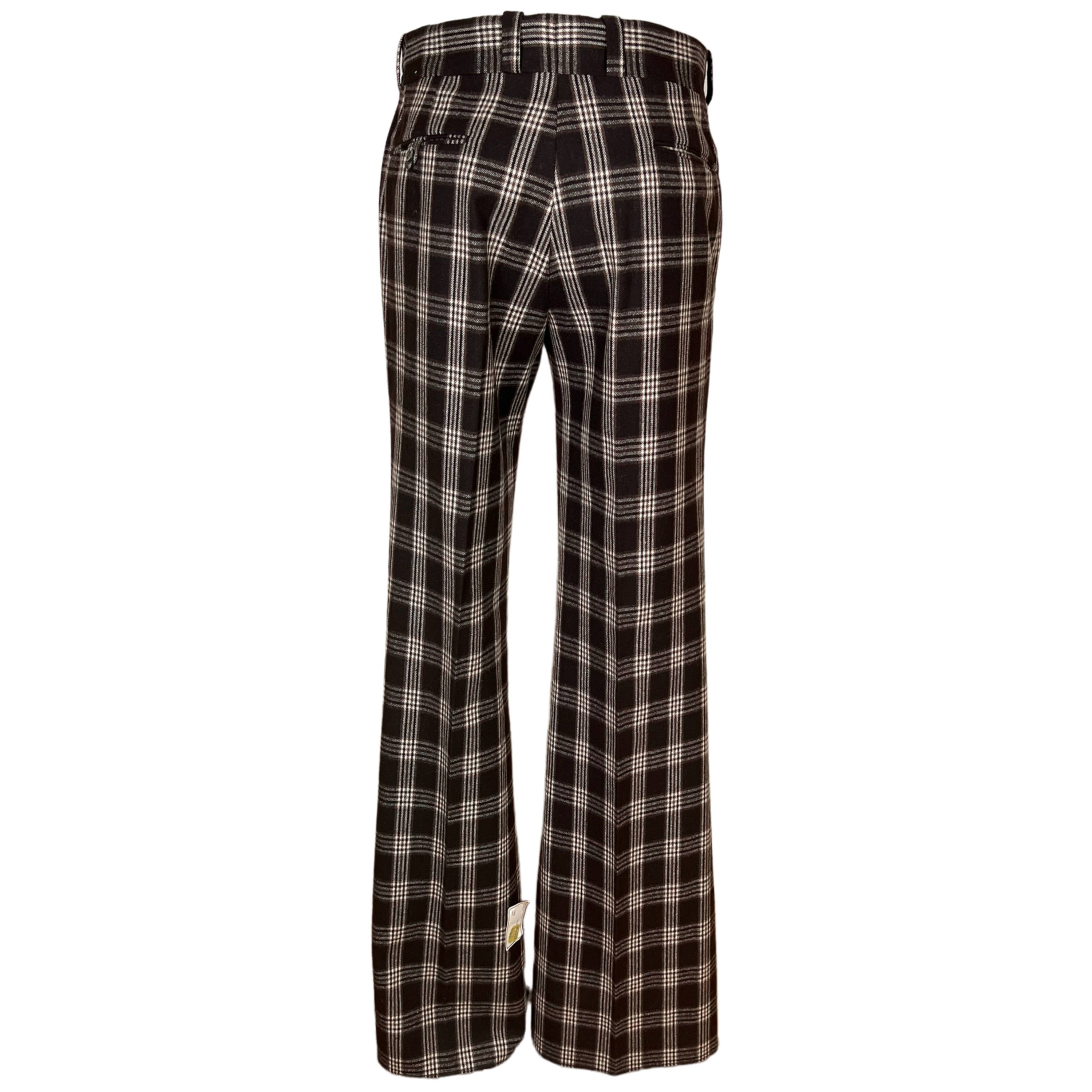 Vintage NWT 1970s Mens Pants Plaid Wool 35” Waist – Poppy's