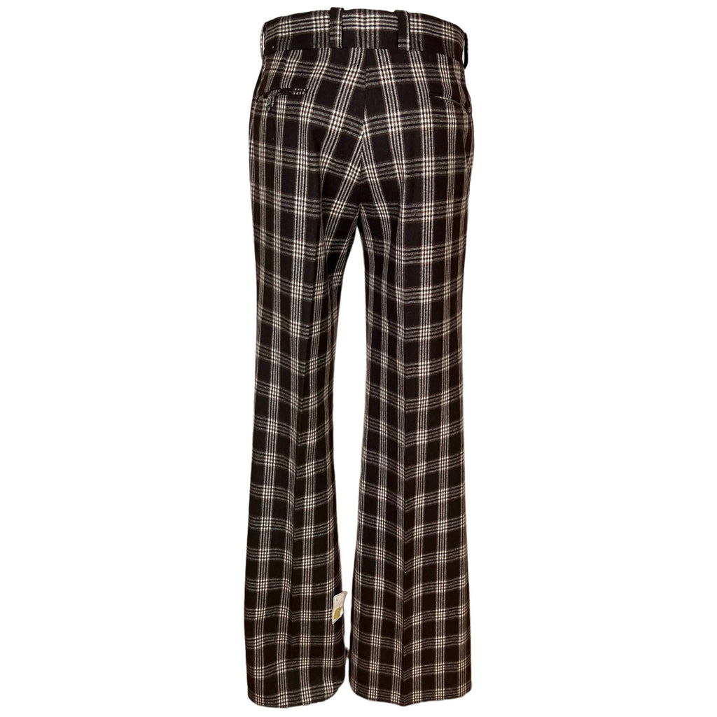 Vintage NWT 1970s Mens Pants Plaid Wool 35” Waist