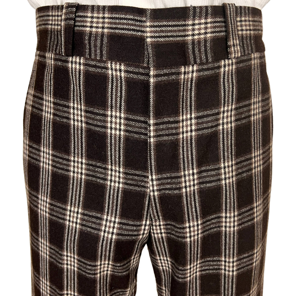 Vintage NWT 1970s Mens Pants Plaid Wool 35” Waist