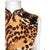 Vintage 1960s Leopard Print Dress Cheongsam Style Size M