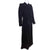 Vintage 1930s Opera Coat Black Silk Velvet Evening Wear M