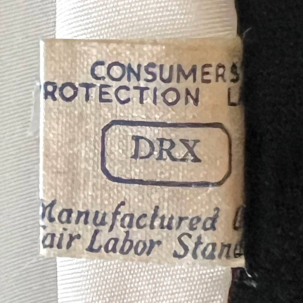 Vintage 1930s Opera Coat Black Silk Velvet Evening Wear M