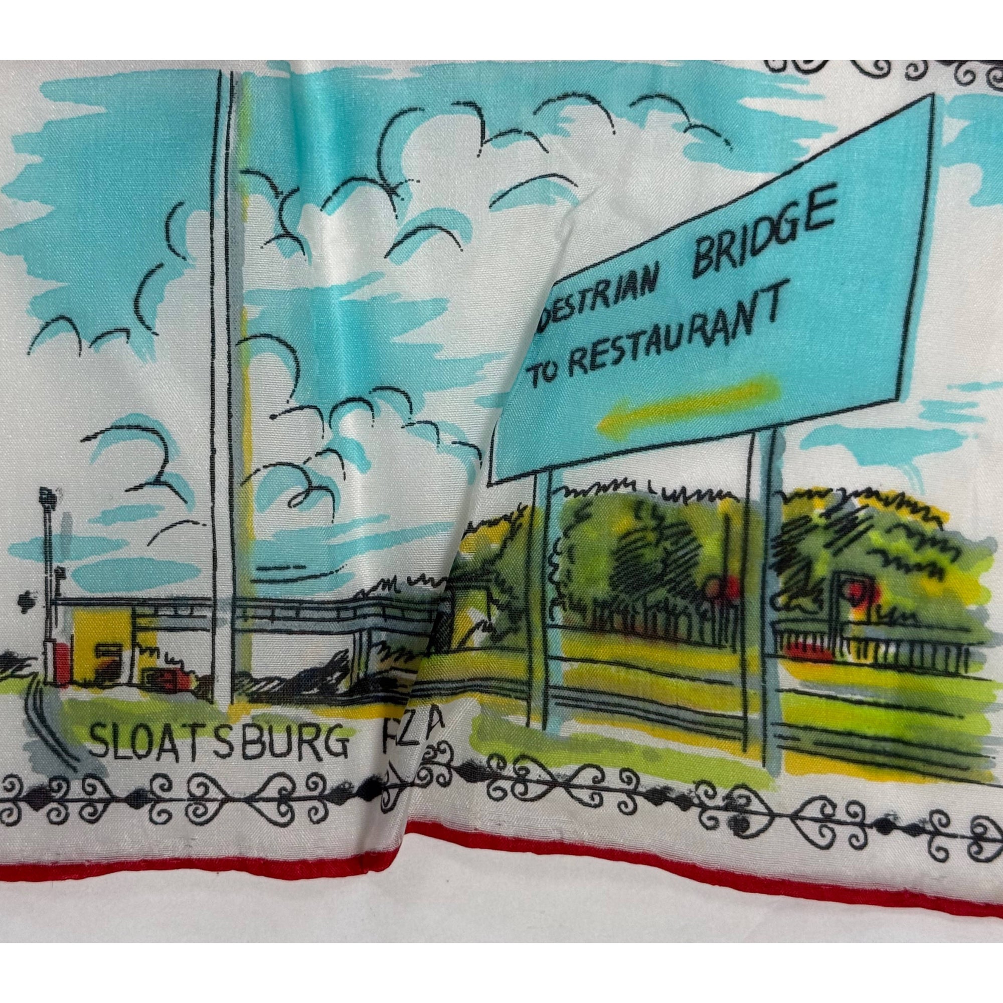 ny thruway border scene sloatsburg plaza pedestrian bridge