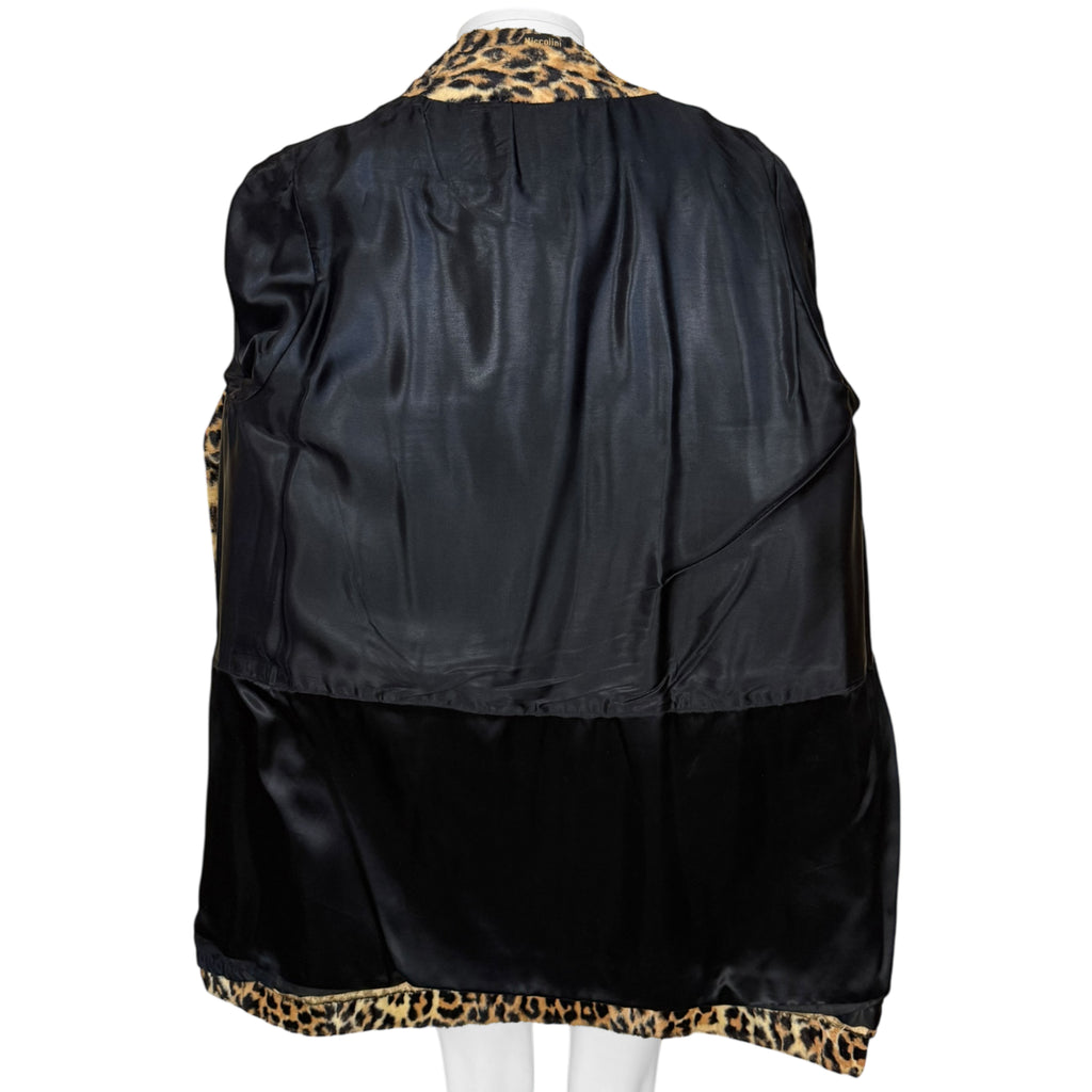 lining of 1960s leopard print coat by Niccolini 