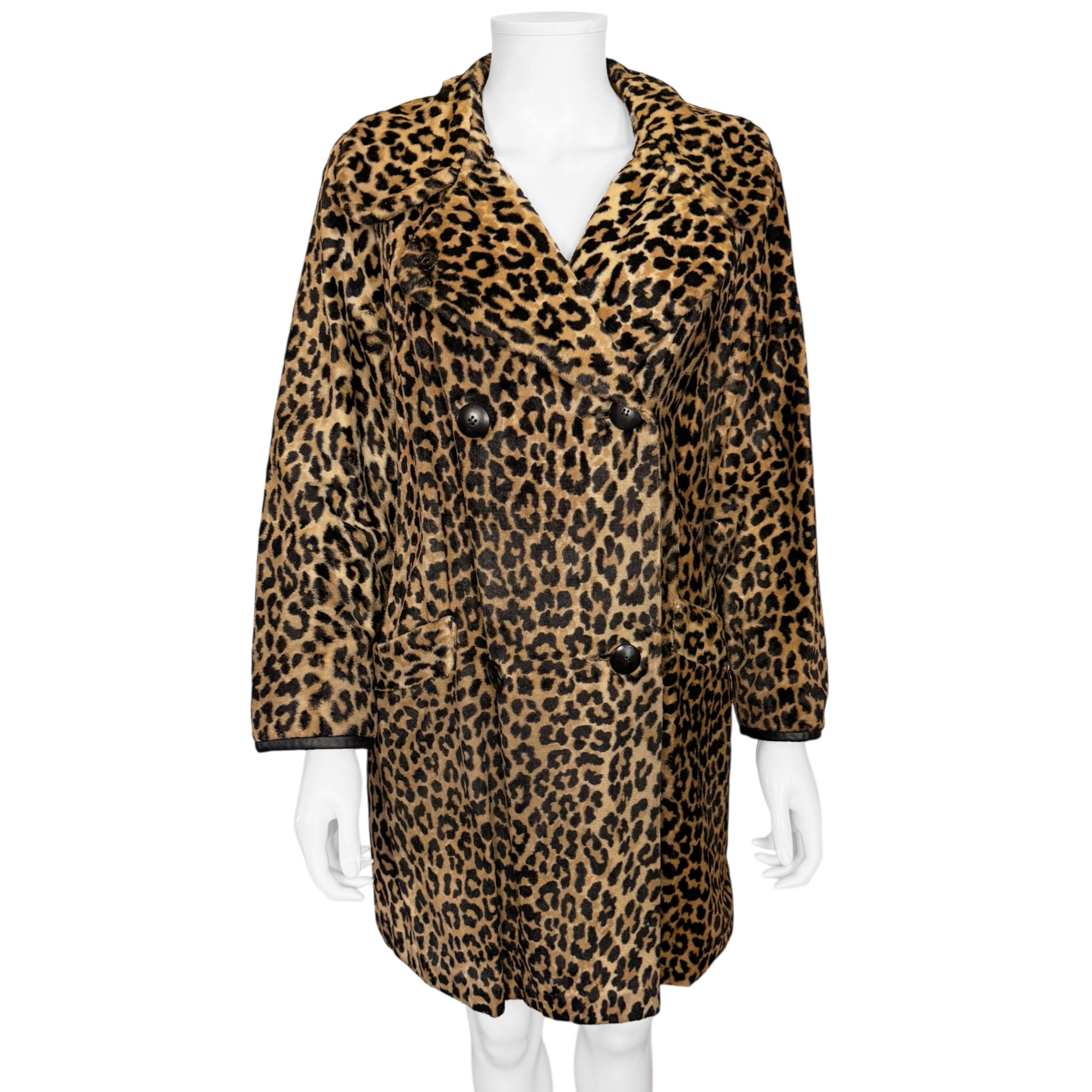 1960s leopard print coat by Niccolini front view
