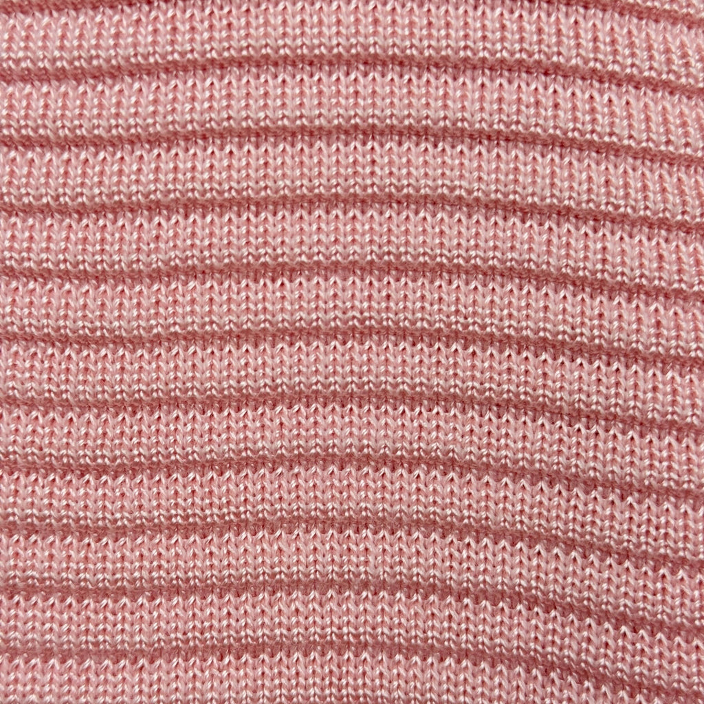 Vintage 1980s Coat Sweater Pacabù Pink Ribbed Knit Made in Italy Oversized 44