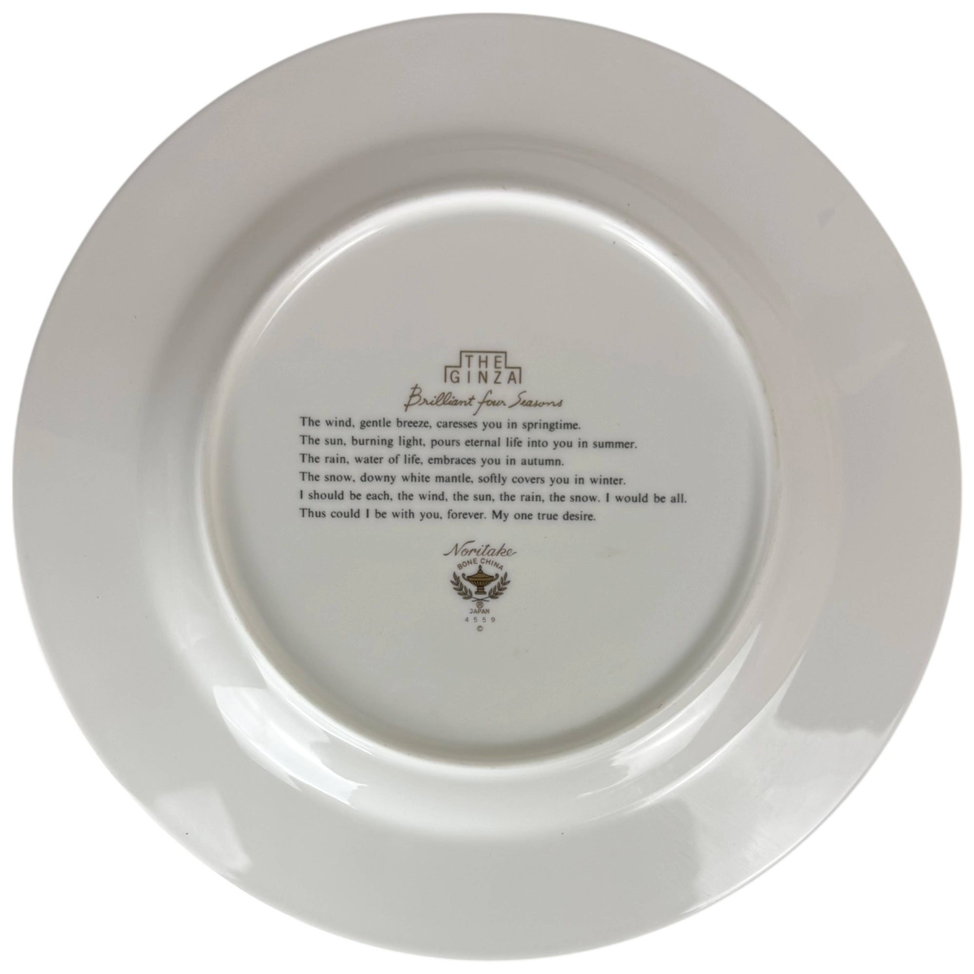 Noritake The Ginza – Brilliant Four Seasons Plate Bone China Japan 10 5/8”