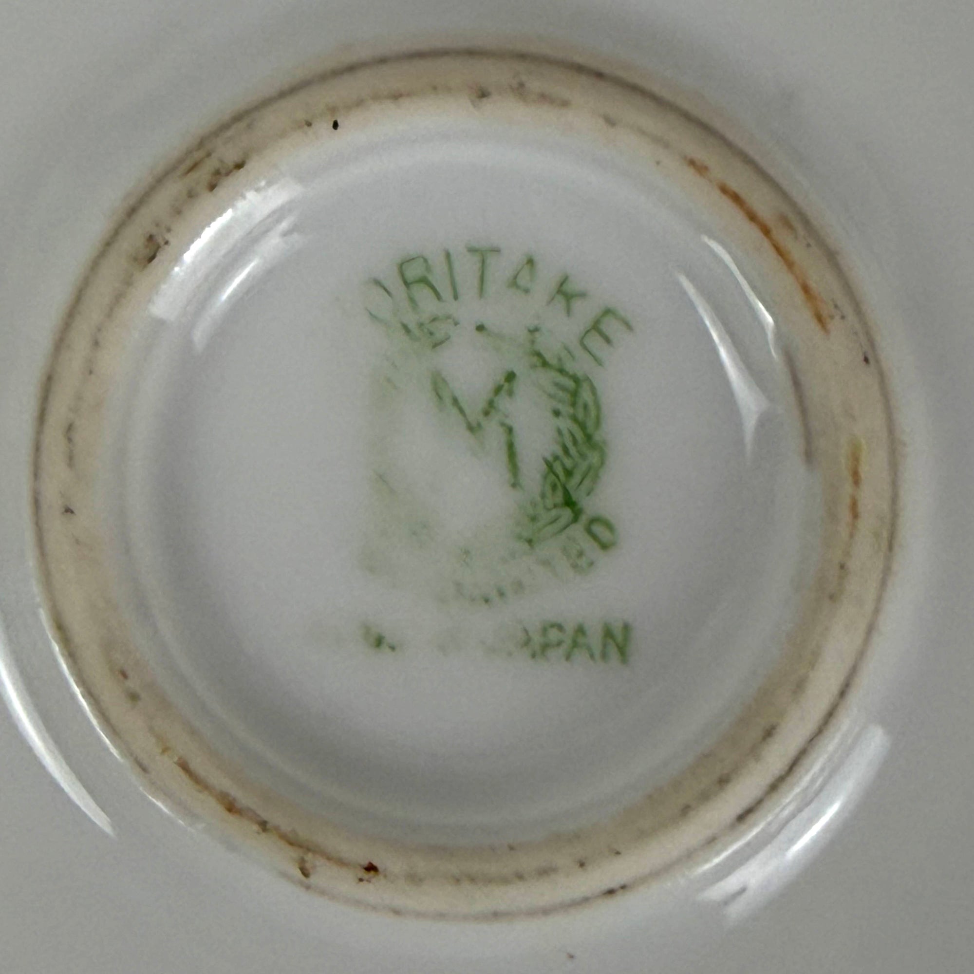 Green Noritake M wreath Made in Japan backstamp