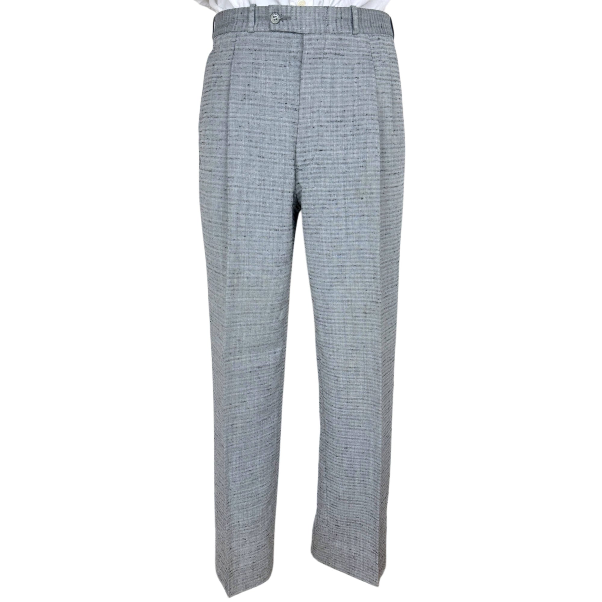 Vintage 1980s Men’s Suit Oggi Uomo Grey Wool Blend Size 38