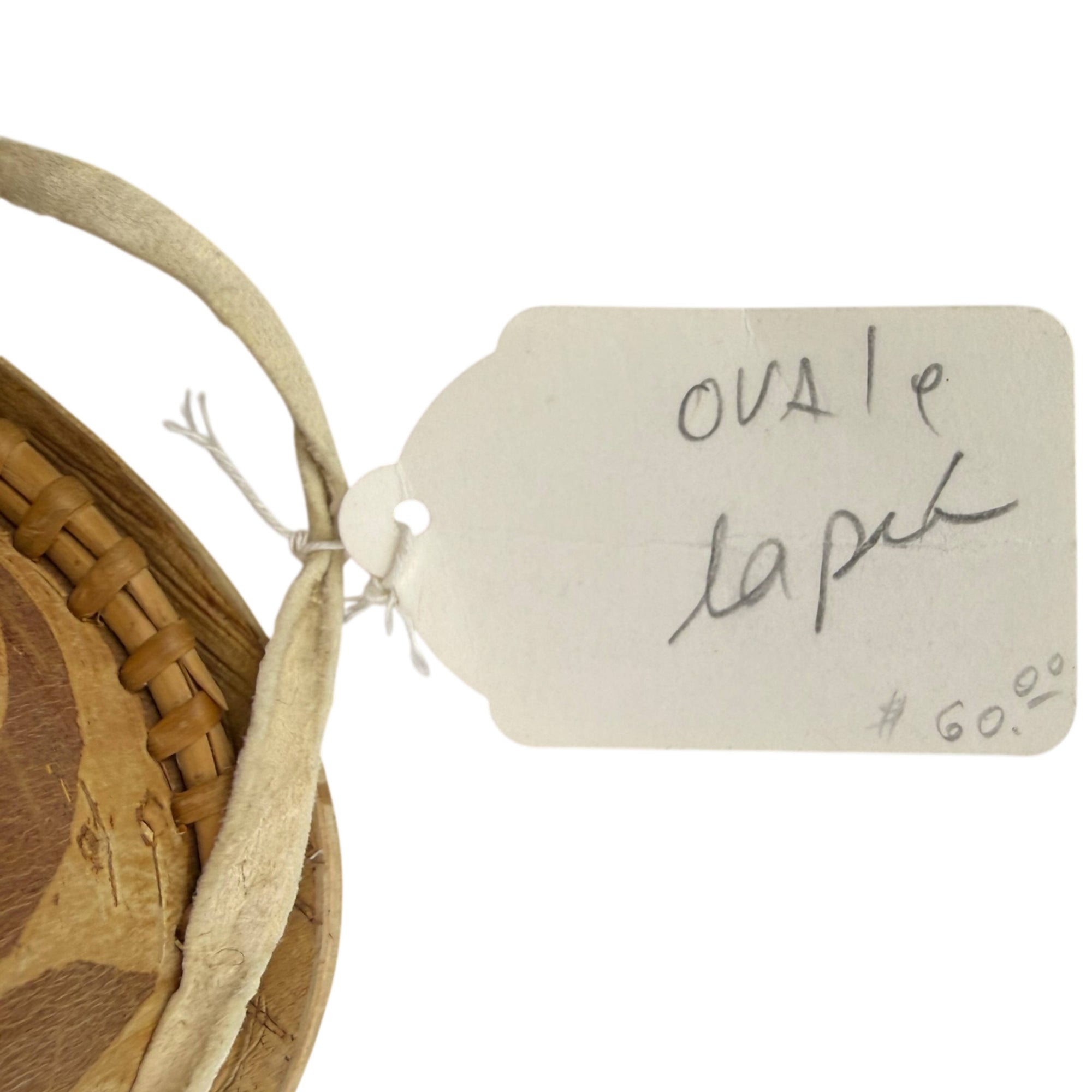 Ojibwe Birchbark Covered Box with Rabbit Motif, Attikamekw / Anishinaabe