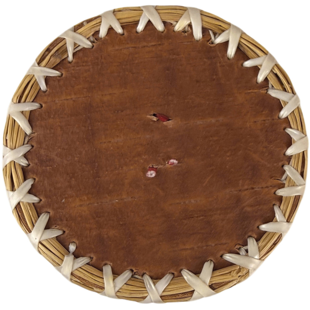 Vintage Porcupine Quill Birch Bark Box with Sweetgrass Anishinaabe / Ojibwe Attributed