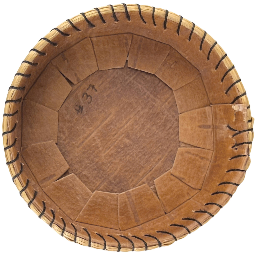 Vintage Porcupine Quill Birch Bark Box with Sweetgrass Anishinaabe / Ojibwe Attributed