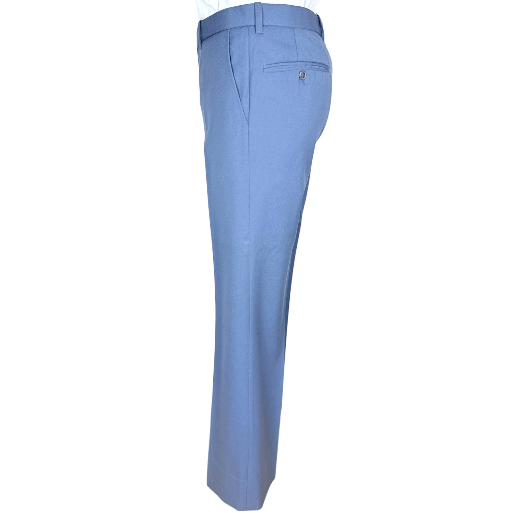 Vintage 1970s Men’s Suit Oleg Cassini Light Blue Wool Sz M