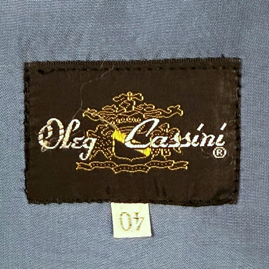 Vintage 1970s Men’s Suit Oleg Cassini Light Blue Wool Sz M