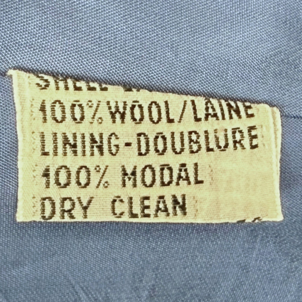 Vintage 1970s Men’s Suit Oleg Cassini Light Blue Wool Sz M