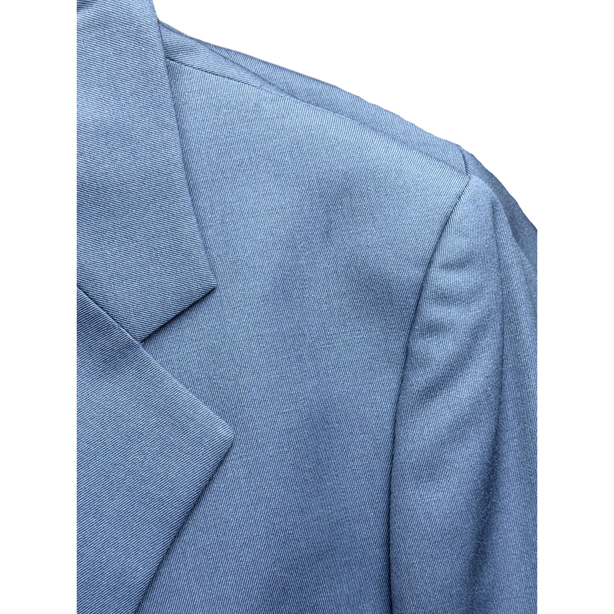 Vintage 1970s Men’s Suit Oleg Cassini Light Blue Wool Sz M