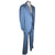 Vintage NWT 1970s 3 Piece Suit Oleg Cassini Blue Wool Sz 38