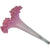 Antique Glass Epergne Pink Opalescent w Ruffled Edge - Poppy's Vintage Clothing