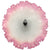 Antique Glass Epergne Pink Opalescent w Ruffled Edge - Poppy's Vintage Clothing