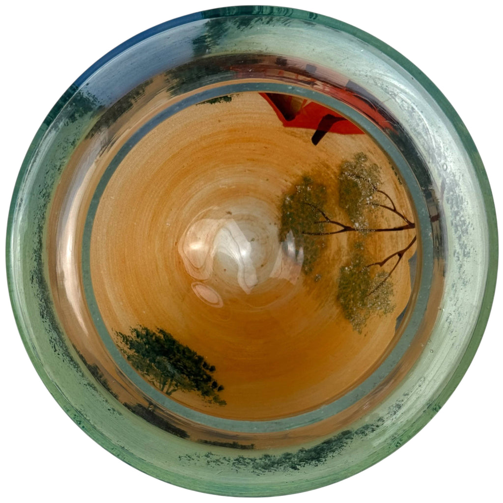 3 7/8 inch Fitter collar detail on vintage lamp globe
