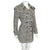 Vintage 1960s Houndstooth Trench Style Jacket Coat Size M