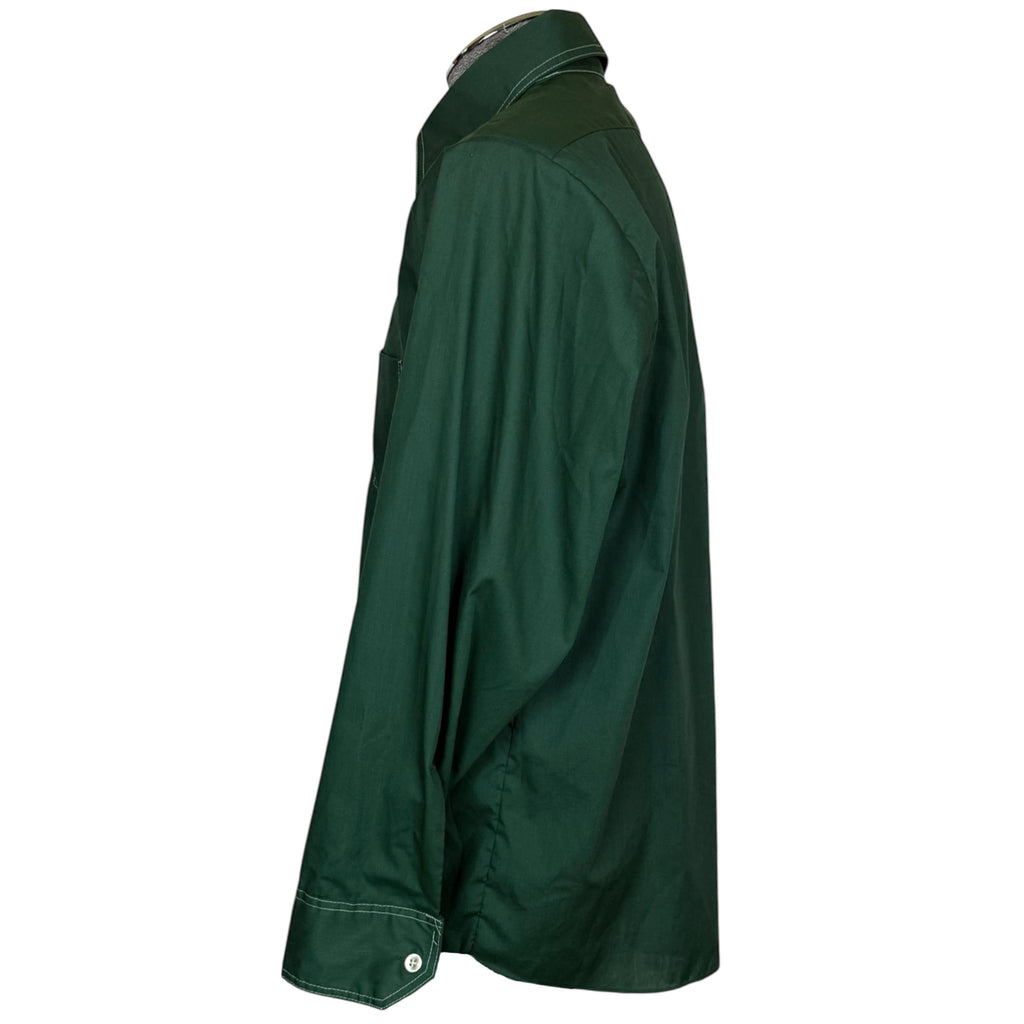Vintage 1970s Green Shirt Paulo Conti by John Forsyth Size L
