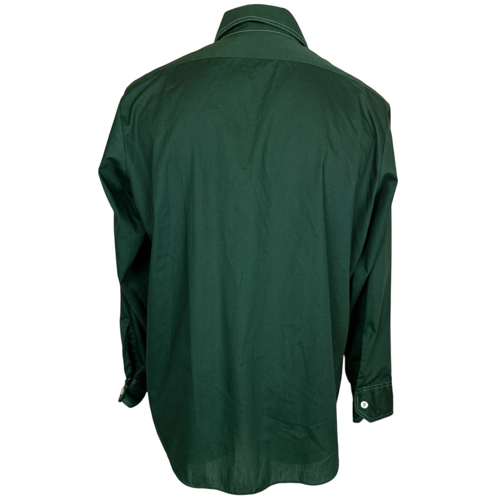 Vintage 1970s Green Shirt Paulo Conti by John Forsyth Size L