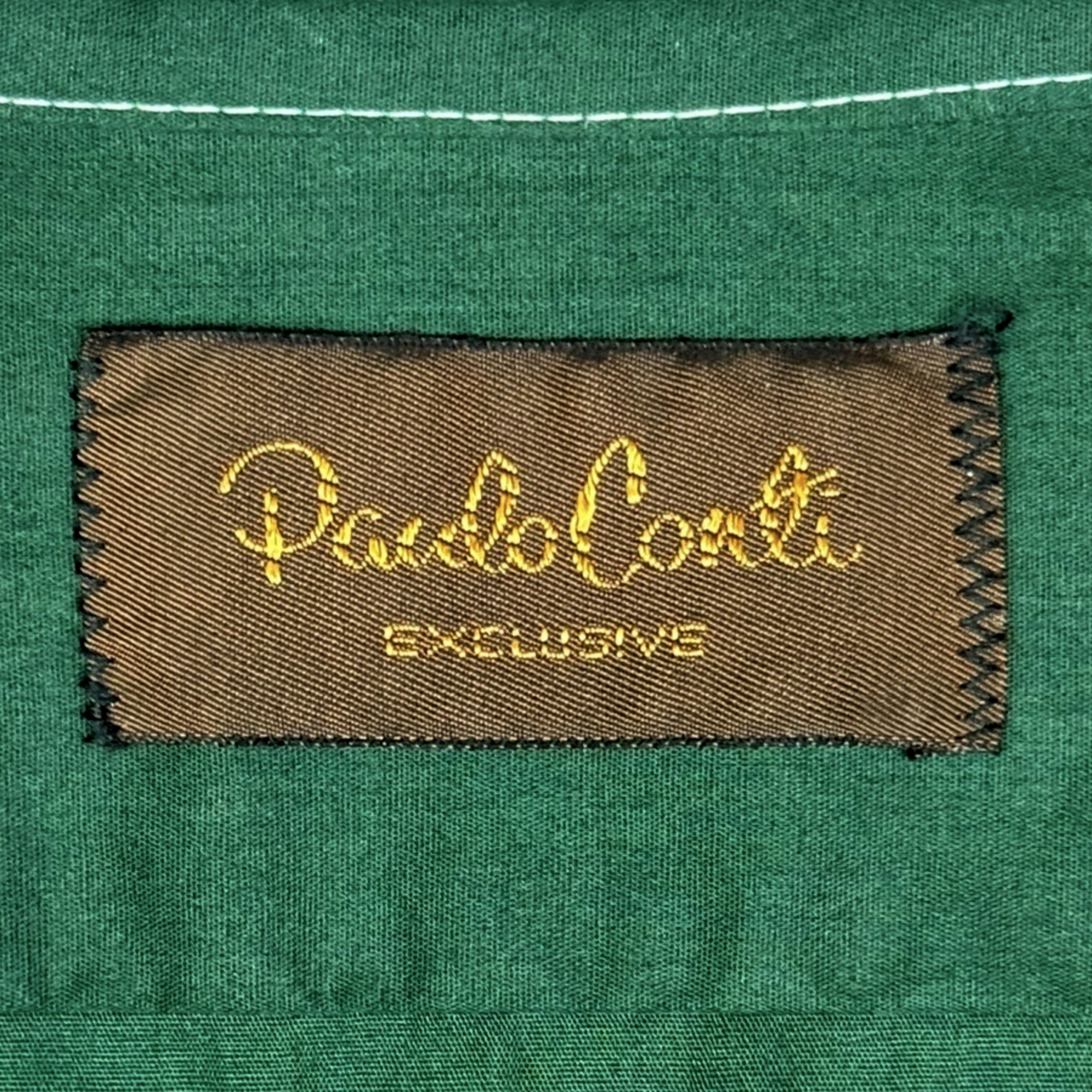 Vintage 1970s Green Shirt Paulo Conti by John Forsyth Size L