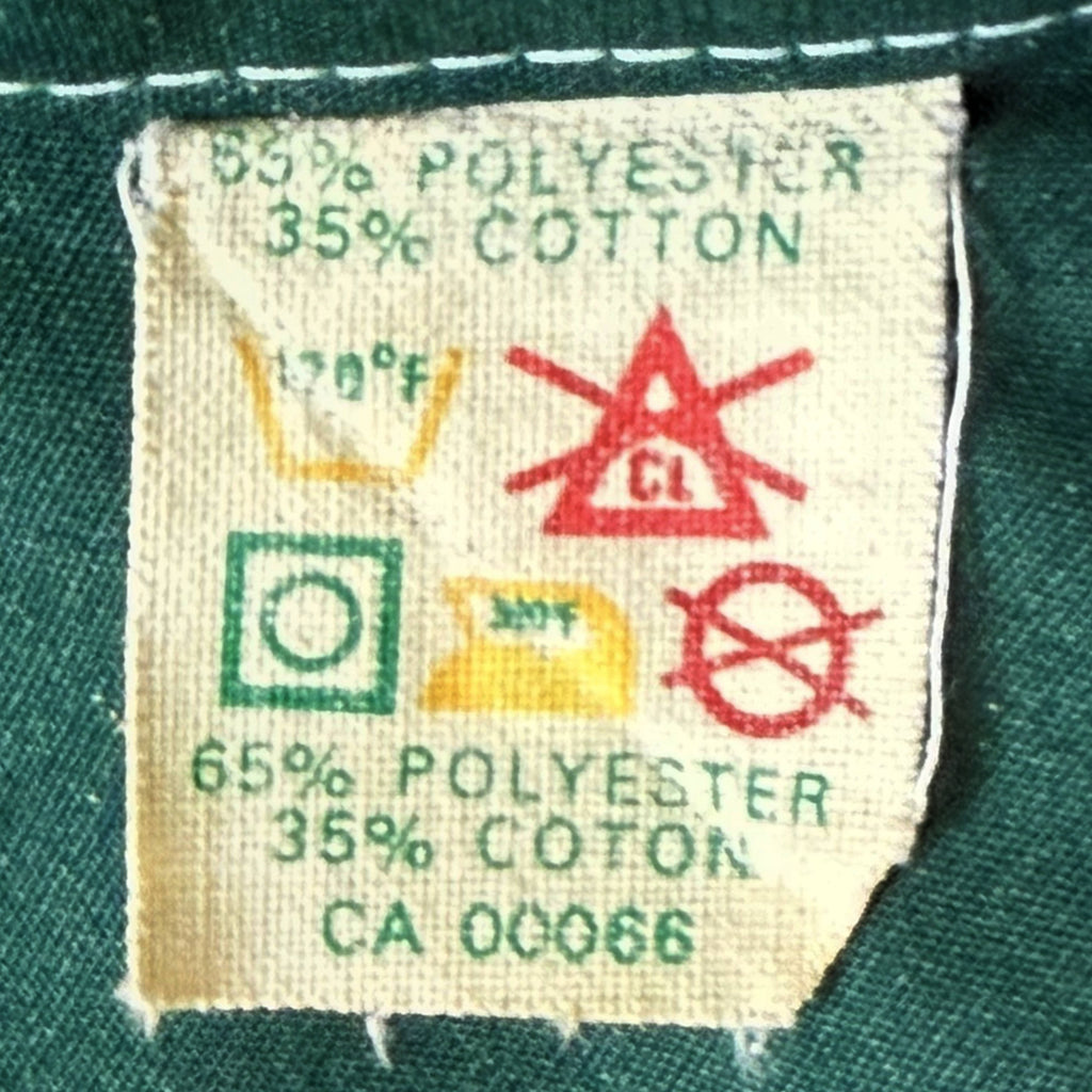 Vintage 1970s Green Shirt Paulo Conti by John Forsyth Size L