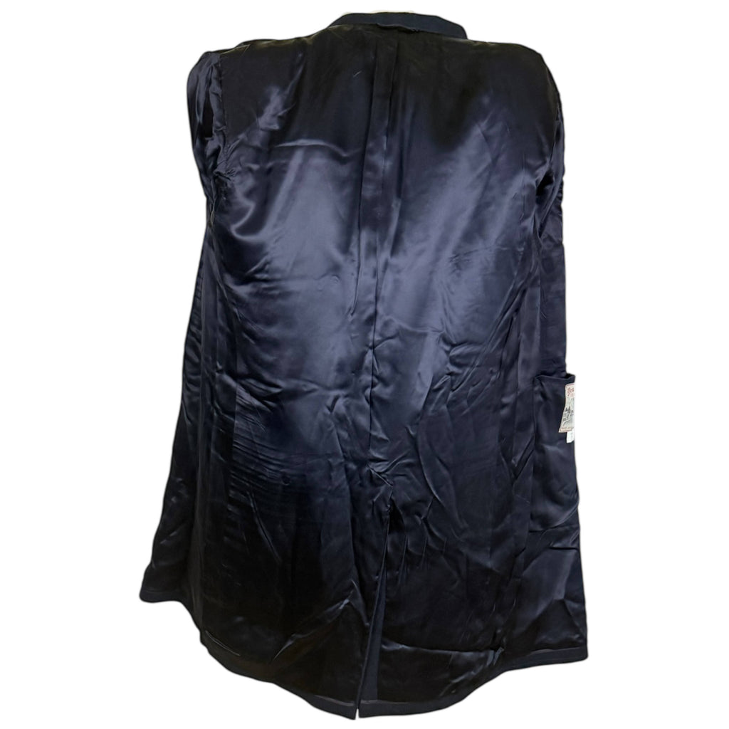 Vintage 1970s Overcoat Navy Blue Wool Mens Size 42