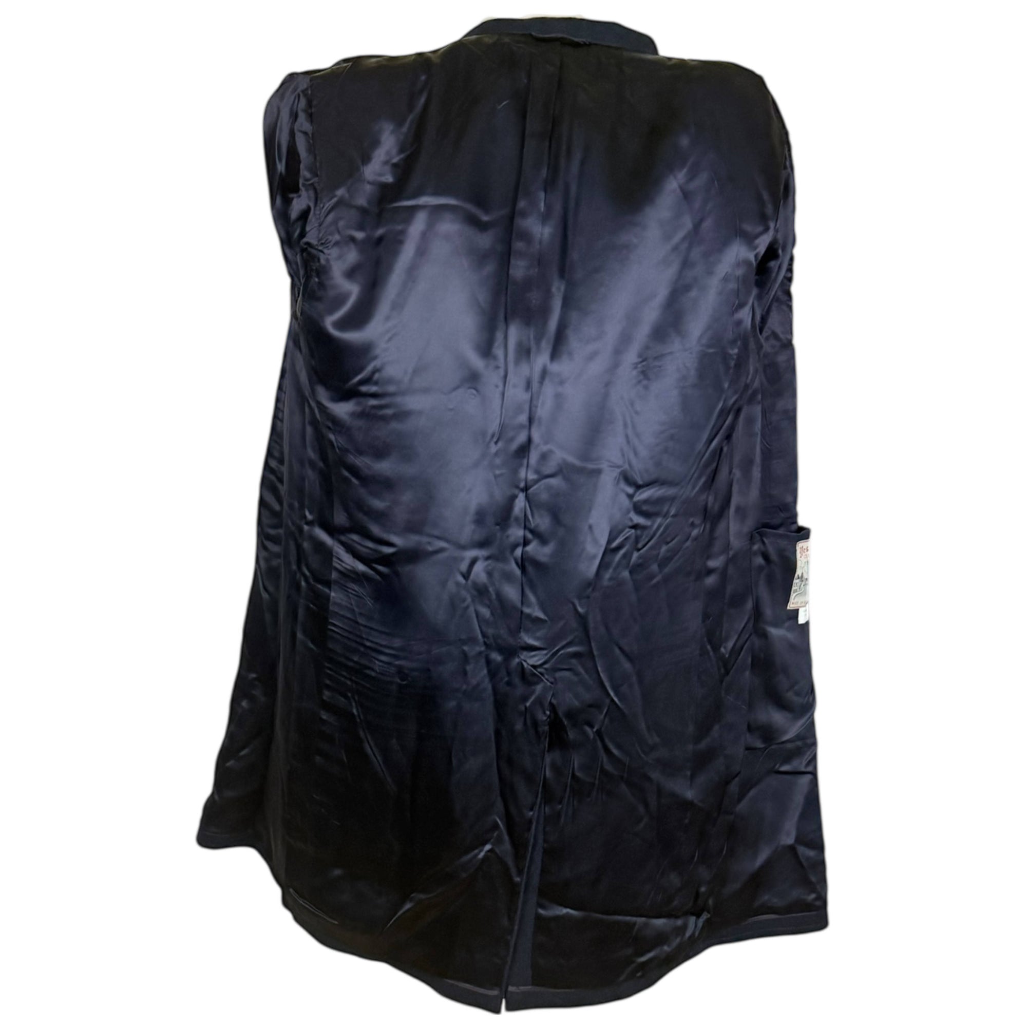 Vintage 1970s Overcoat Navy Blue Wool Mens Size 42