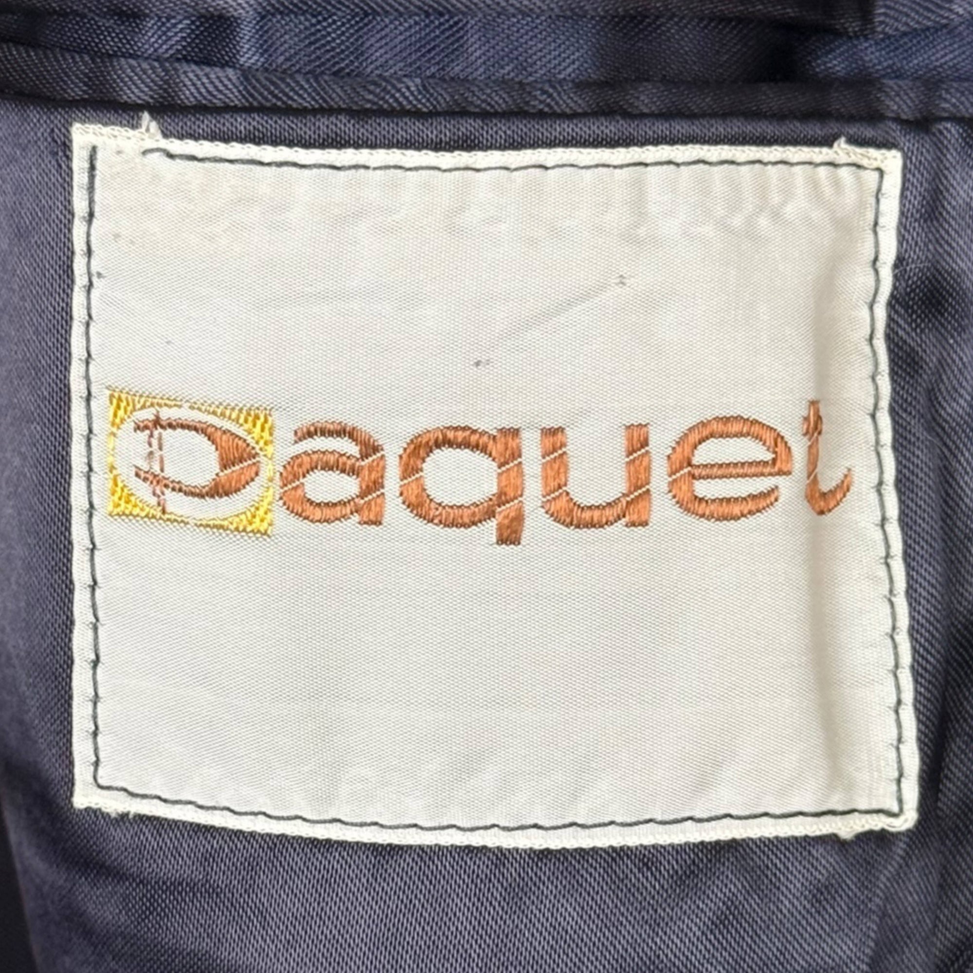 Vintage 1970s Overcoat Navy Blue Wool Mens Size 42