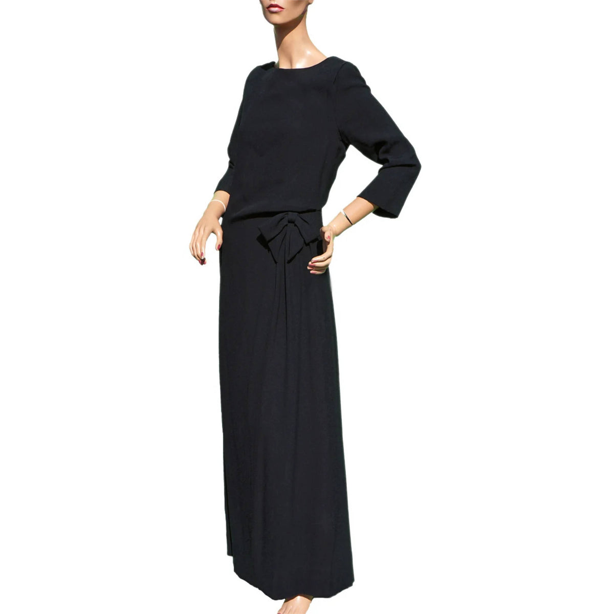 Vintage 1950s Paquin Paris Evening Gown Formal Dress Size M