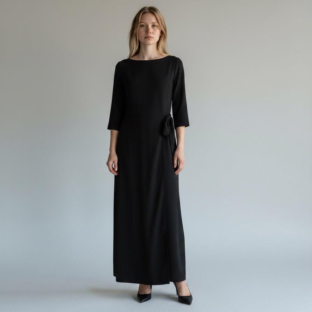 AI model wearing Vintage 1950s Paquin Paris Evening Gown