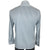 Vintage 1970s Polyester Shirt Blue Geo Print Pointy Collar M