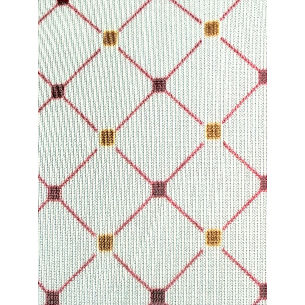 Vintage 1970s Polyester Shirt Red Geo Print Pointy Collar M