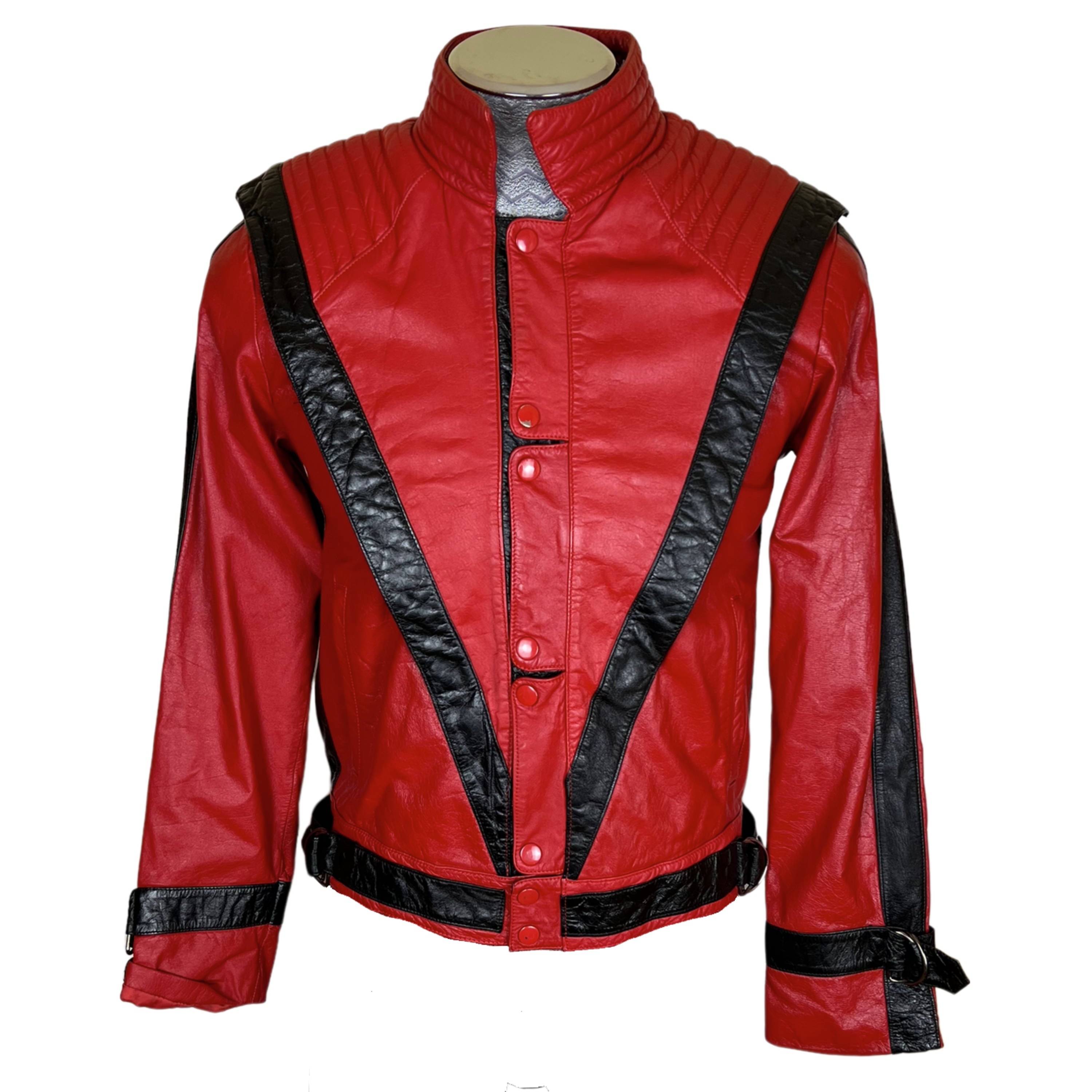 Michael Jackson Thriller Leather Jacket in Red