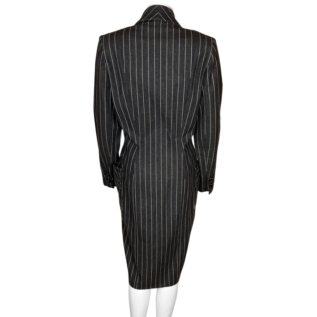 1989 Vintage Patrick Kelly Paris Dress Pinstripe Denim Sz 8