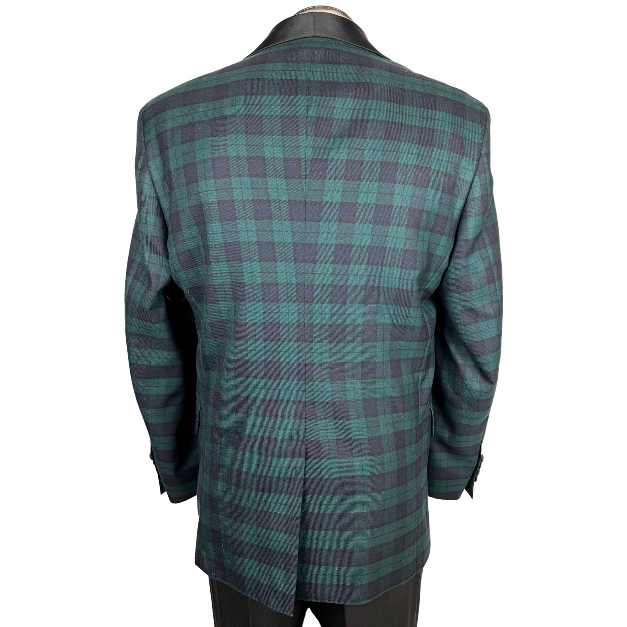 Black Watch Plaid Dinner Jacket Paul Fredrick Size 40 R