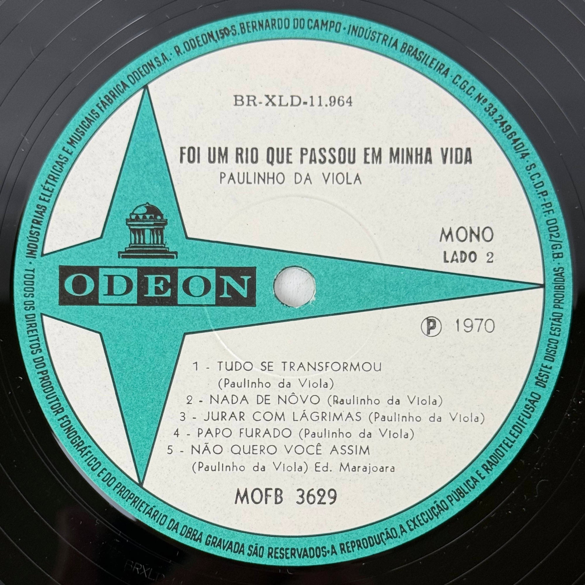 Paulinho da Viola LP MOFB 3629 Samba Record