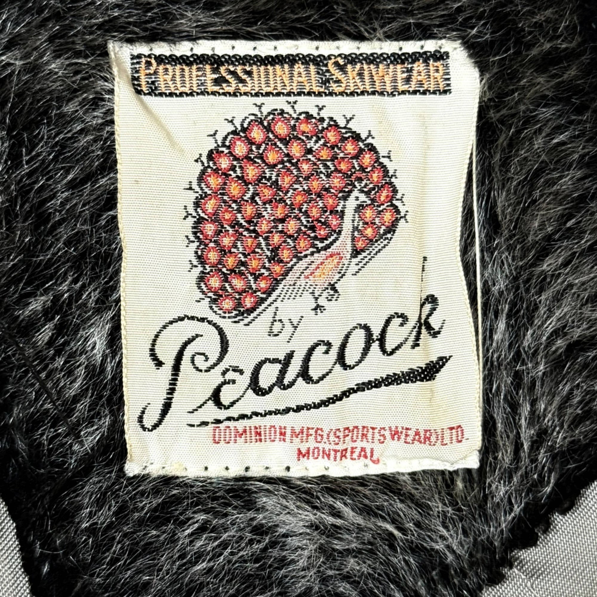 Vintage 1960s Faux Fur Ski Coat Professional Skiwear by Peacock Canada