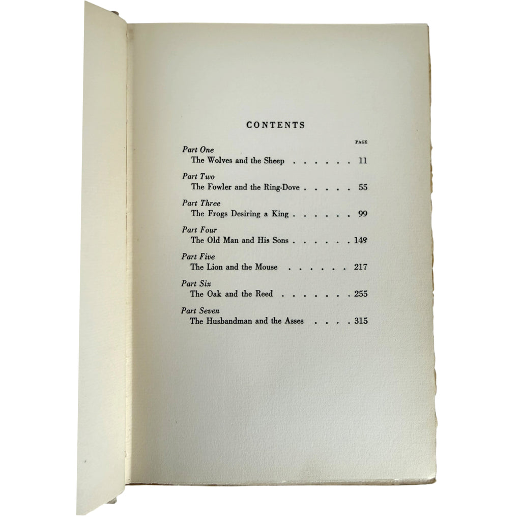 contents page for 1931 Peacock's Feather by George S Hellman 