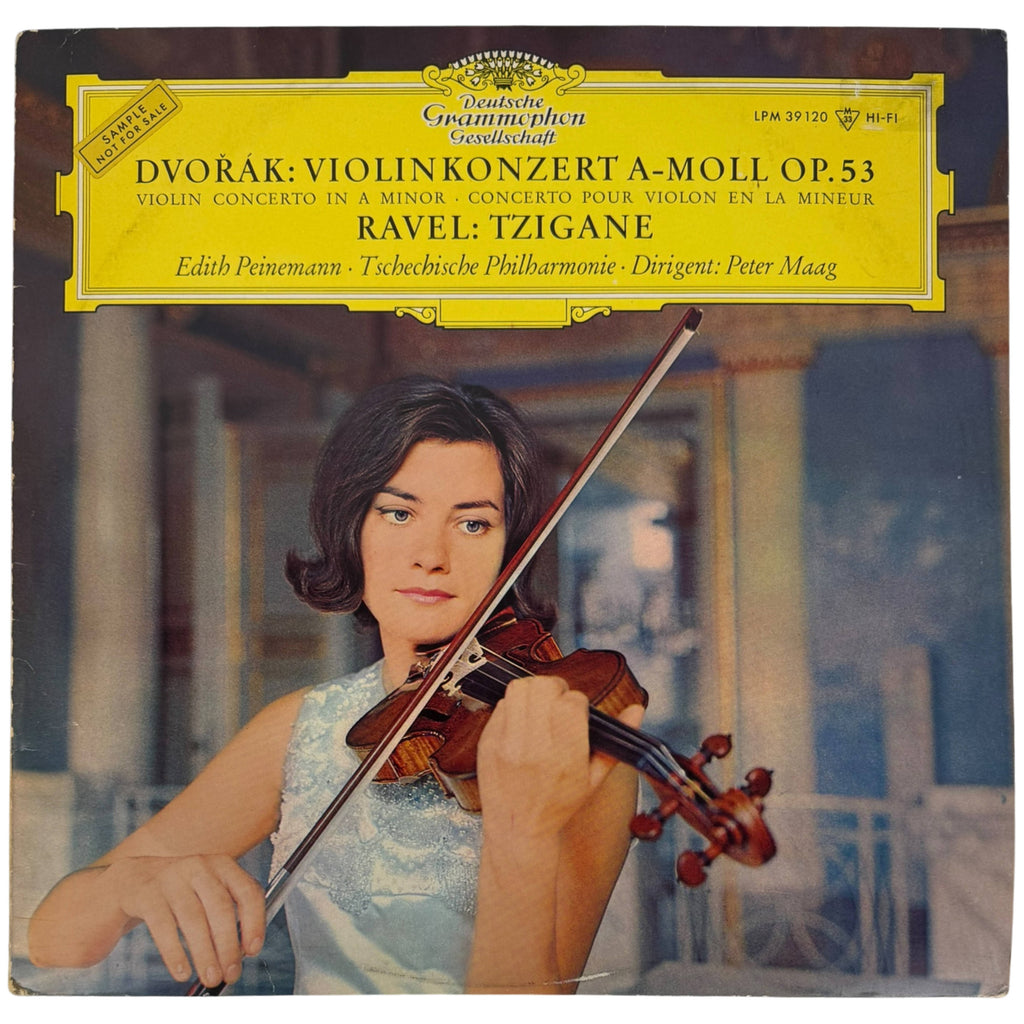 Vintage 1965 Deutsche Grammophon Edith Peinemann Dvořák Violin Concerto LP front cover