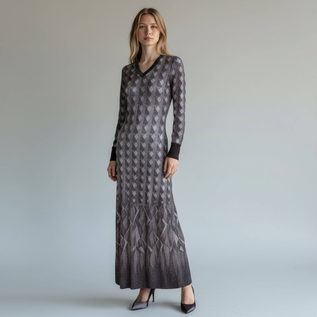 AI generated image of model wearing Pelilla dress made in Italy