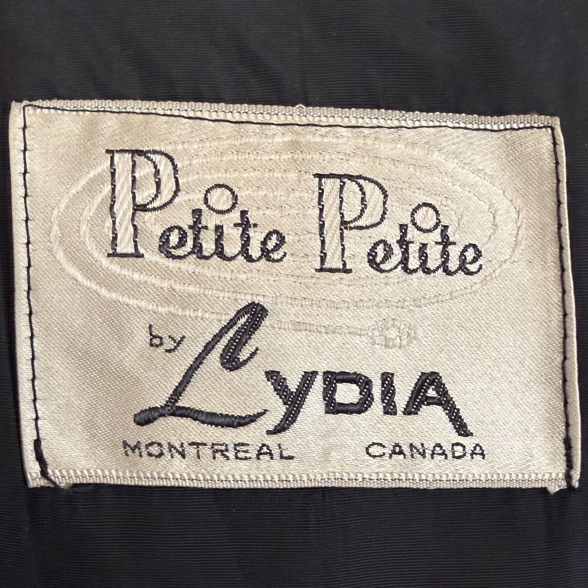 petite petite lydia montreal label on vintage coat